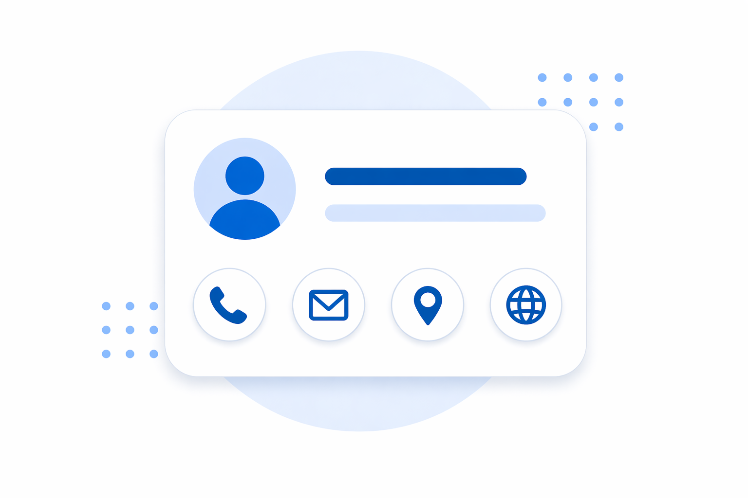 Digital business card pages